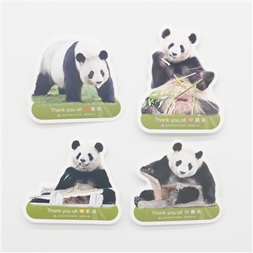 Thank you PANDA FAMILY ダイカットステッカー 4頭セット