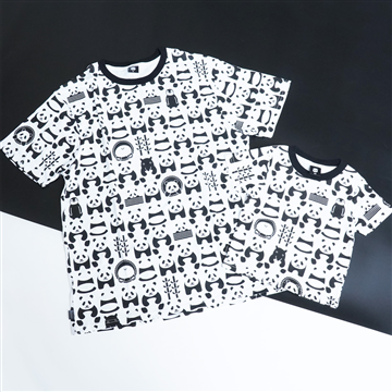 パンダパターンTシャツ