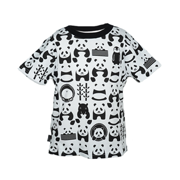  パンダパターンTシャツ
