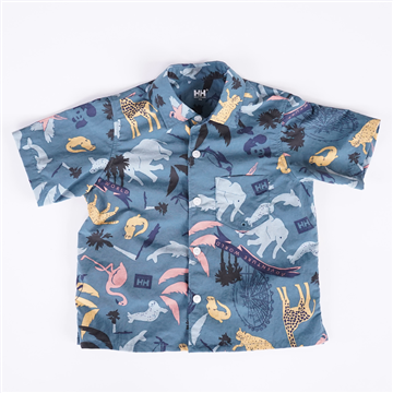 HELLY HANSEN　キッズアロハシャツ グリーン