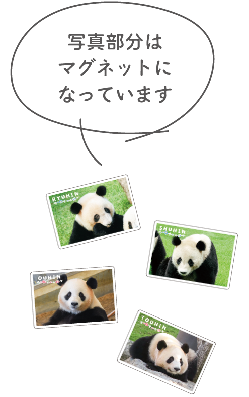 写真部分はマグネットになっています