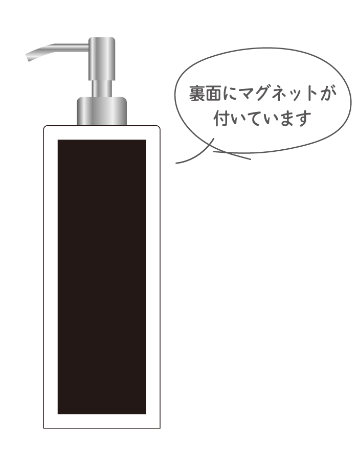 裏側にマグネットが付いています